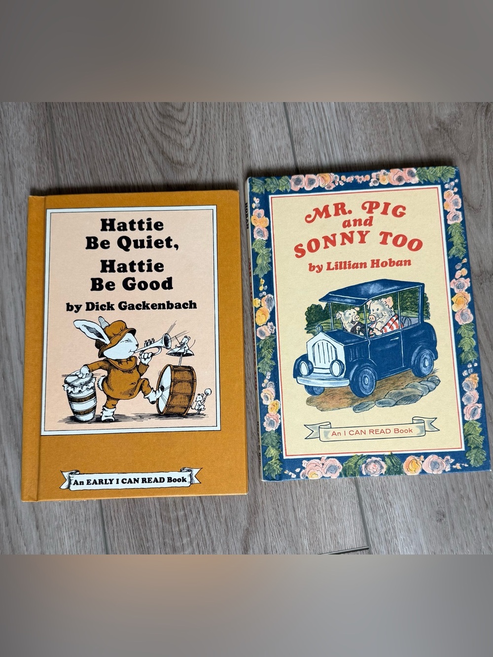 Pair of Vintage Children’s Books — Hattie Be Quiet & Mr. Pig and Sonny Too